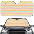 Pastel Aztec Tribal Pattern Print Car Windshield Sun Shade