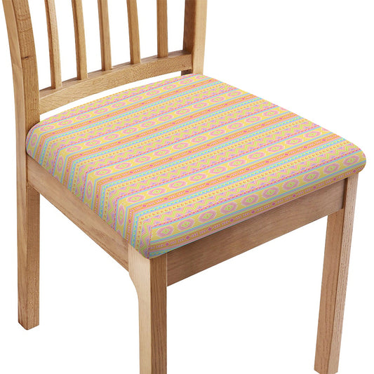 Pastel Aztec Tribal Pattern Print Chair Cushion Cover