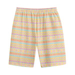 Pastel Aztec Tribal Pattern Print Cotton Shorts