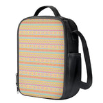 Pastel Aztec Tribal Pattern Print Crossbody Lunch Bag