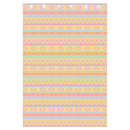 Pastel Aztec Tribal Pattern Print Curtain