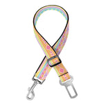Pastel Aztec Tribal Pattern Print Dog Seat Belt