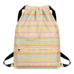 Pastel Aztec Tribal Pattern Print Drawstring Backpack