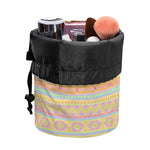 Pastel Aztec Tribal Pattern Print Drawstring Makeup Bag