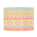 Pastel Aztec Tribal Pattern Print Drum Lamp Shade