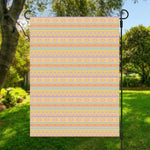 Pastel Aztec Tribal Pattern Print Garden Flag