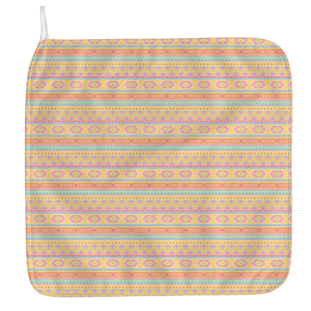 Pastel Aztec Tribal Pattern Print Hand Towel