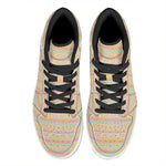 Pastel Aztec Tribal Pattern Print High Top Leather Sneakers