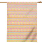 Pastel Aztec Tribal Pattern Print House Flag