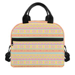 Pastel Aztec Tribal Pattern Print Insulated Lunch Bag