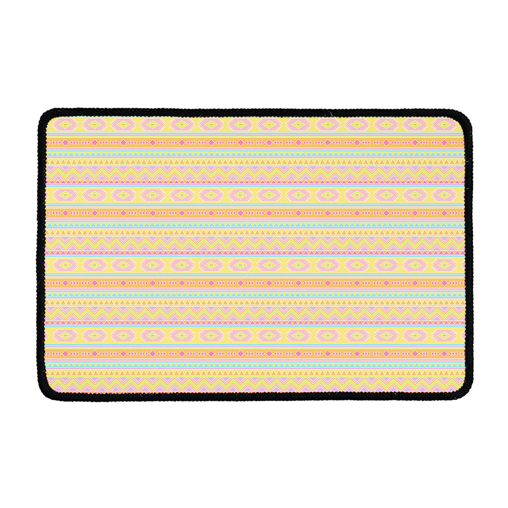Pastel Aztec Tribal Pattern Print Kitchen Mat