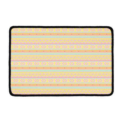 Pastel Aztec Tribal Pattern Print Kitchen Mat