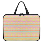 Pastel Aztec Tribal Pattern Print Laptop Sleeve With Handle