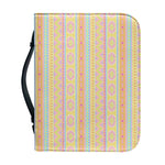 Pastel Aztec Tribal Pattern Print Leather Bible Cover