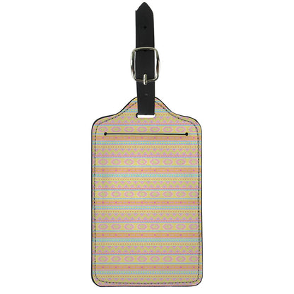 Pastel Aztec Tribal Pattern Print Luggage Tag