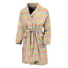 Pastel Aztec Tribal Pattern Print Men's Bathrobe