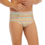 Pastel Aztec Tribal Pattern Print Men's Briefs