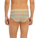 Pastel Aztec Tribal Pattern Print Men's Briefs