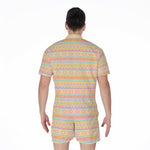 Pastel Aztec Tribal Pattern Print Men's Rompers