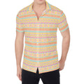 Pastel Aztec Tribal Pattern Print Men's Shirt