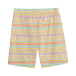 Pastel Aztec Tribal Pattern Print Men's Sports Shorts