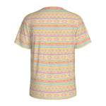 Pastel Aztec Tribal Pattern Print Men's Sports T-Shirt