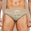 Pastel Aztec Tribal Pattern Print Men's Swim Briefs