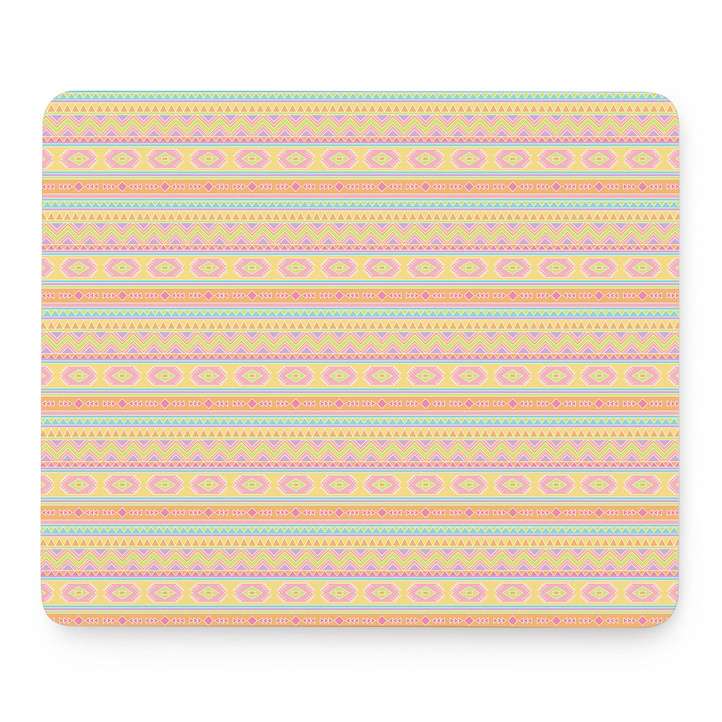 Pastel Aztec Tribal Pattern Print Mouse Pad