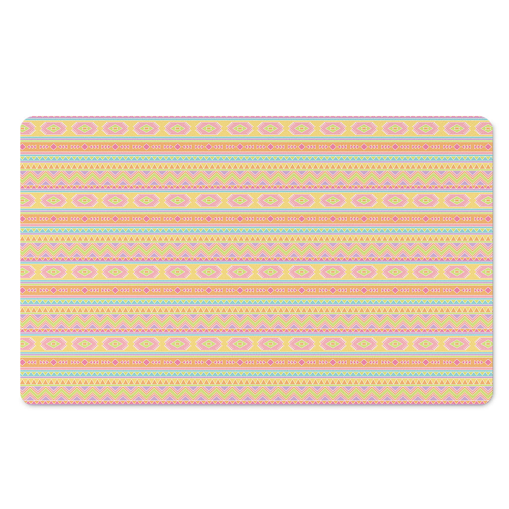 Pastel Aztec Tribal Pattern Print Polyester Doormat
