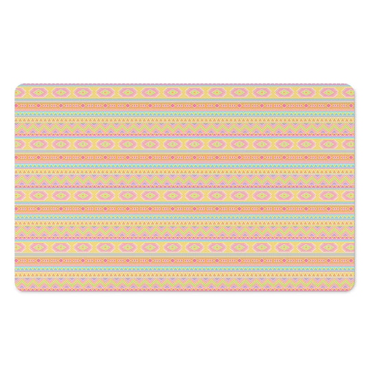 Pastel Aztec Tribal Pattern Print Polyester Doormat