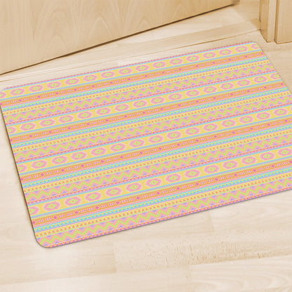 Pastel Aztec Tribal Pattern Print Polyester Doormat