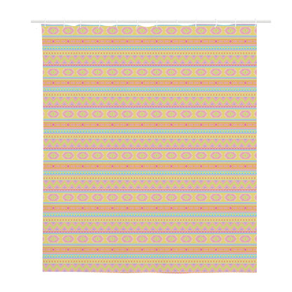 Pastel Aztec Tribal Pattern Print Polyester Shower Curtain