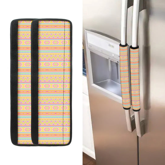 Pastel Aztec Tribal Pattern Print Refrigerator Handle Covers