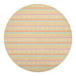 Pastel Aztec Tribal Pattern Print Round Blanket