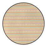 Pastel Aztec Tribal Pattern Print Round Floor Mat