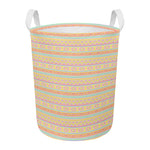 Pastel Aztec Tribal Pattern Print Round Laundry Basket