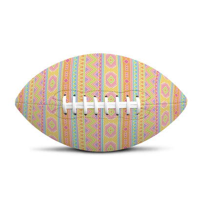 Pastel Aztec Tribal Pattern Print Rugby Ball