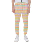 Pastel Aztec Tribal Pattern Print Scuba Joggers