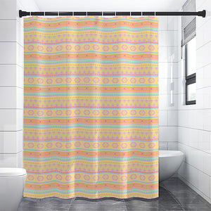 Pastel Aztec Tribal Pattern Print Shower Curtain