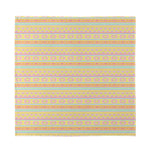 Pastel Aztec Tribal Pattern Print Silk Bandana