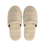 Pastel Aztec Tribal Pattern Print Slippers