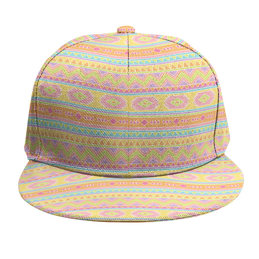 Pastel Aztec Tribal Pattern Print Snapback Cap
