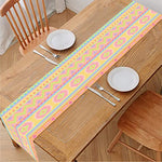Pastel Aztec Tribal Pattern Print Table Runner