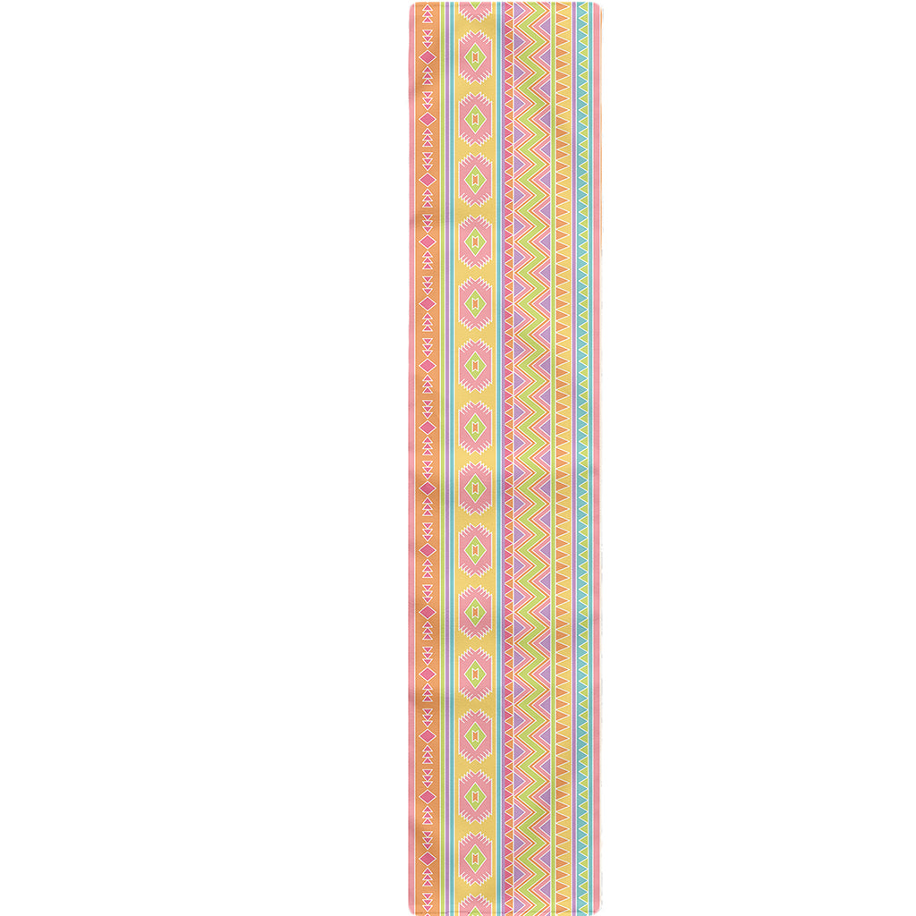 Pastel Aztec Tribal Pattern Print Table Runner