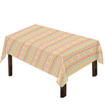 Pastel Aztec Tribal Pattern Print Tablecloth