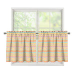 Pastel Aztec Tribal Pattern Print Tier Curtains