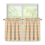 Pastel Aztec Tribal Pattern Print Tier Curtains