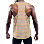 Pastel Aztec Tribal Pattern Print Training Tank Top