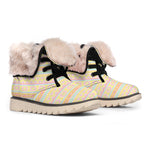 Pastel Aztec Tribal Pattern Print Winter Boots