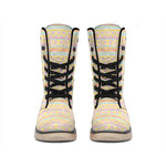 Pastel Aztec Tribal Pattern Print Winter Boots